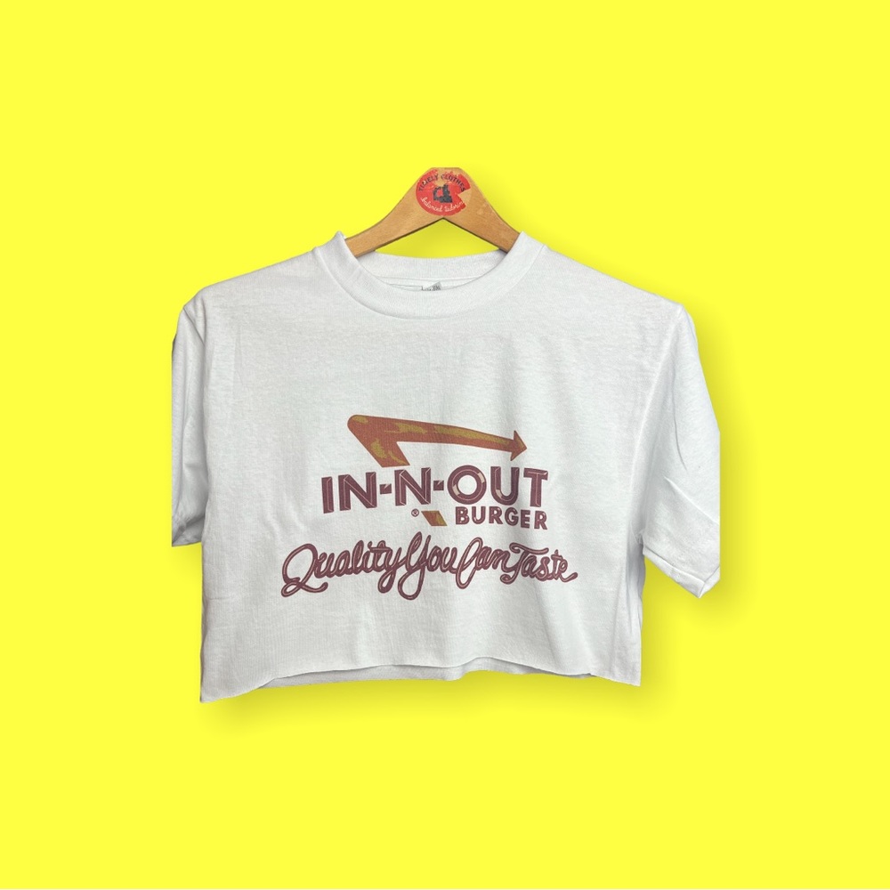 In N Out crop top S-3X available